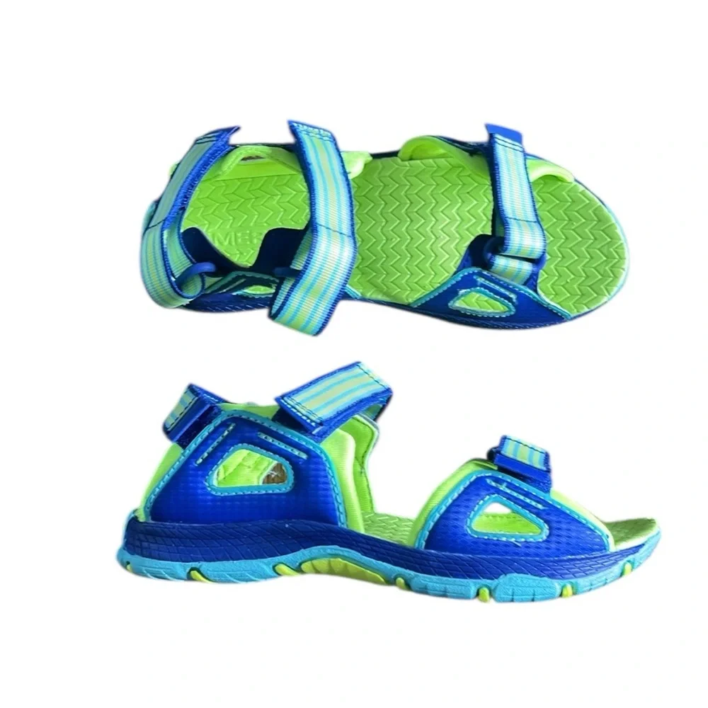 MERRELL Hidro blaze Kids Blue and Green Sandals Size 13‎
